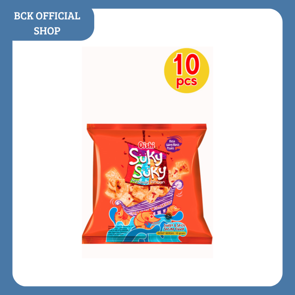 

Oishi Suky Suky Rasa Udang Pedas Manis renceng 10*10gr (RENCENG)