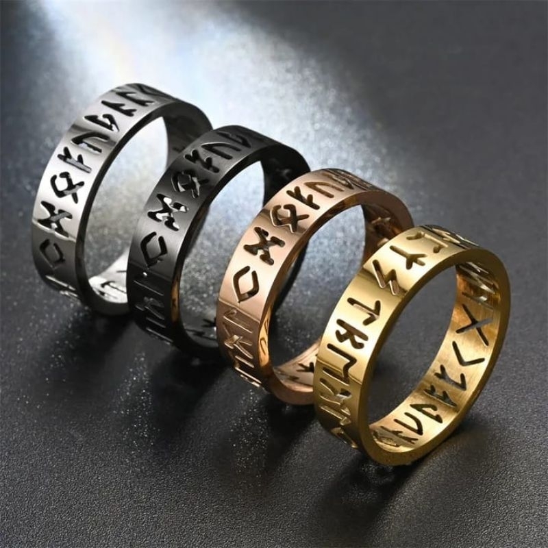Cincin Titanium Viking Anti Karat
