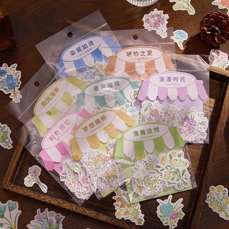 

1 Bungkus Sticker Aesthetic Buket Bunga Romantis