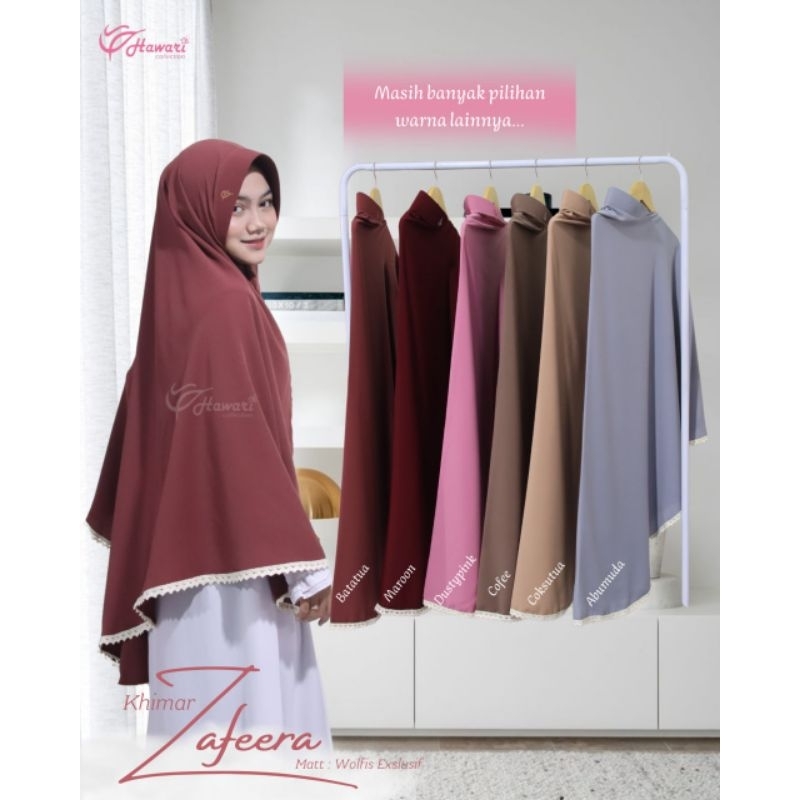 Khimar Zafeera Wolfis XL | hijab syar'i | Kerudung hawari