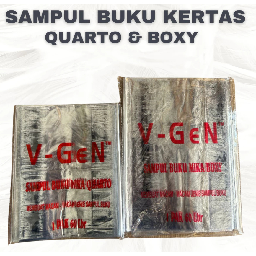 

Sampul Buku Tulis Mika / Plastik Ukuran Kwarto Dan Boxy Merk V-Gen (1 Pack)
