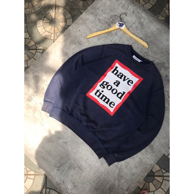 sweater crewneck have a good time hagt big logo rare second thrift