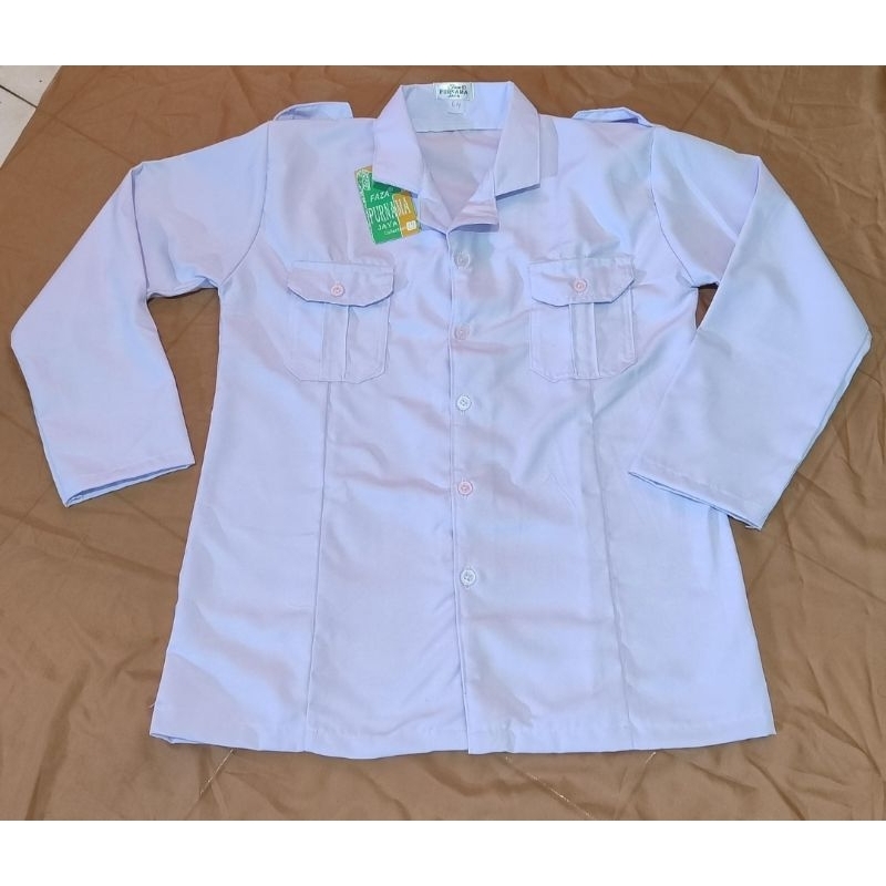 Baju Dinas Putih PNS/ASN Wanita Baju PDH Putih Wanita Lengan Panjang