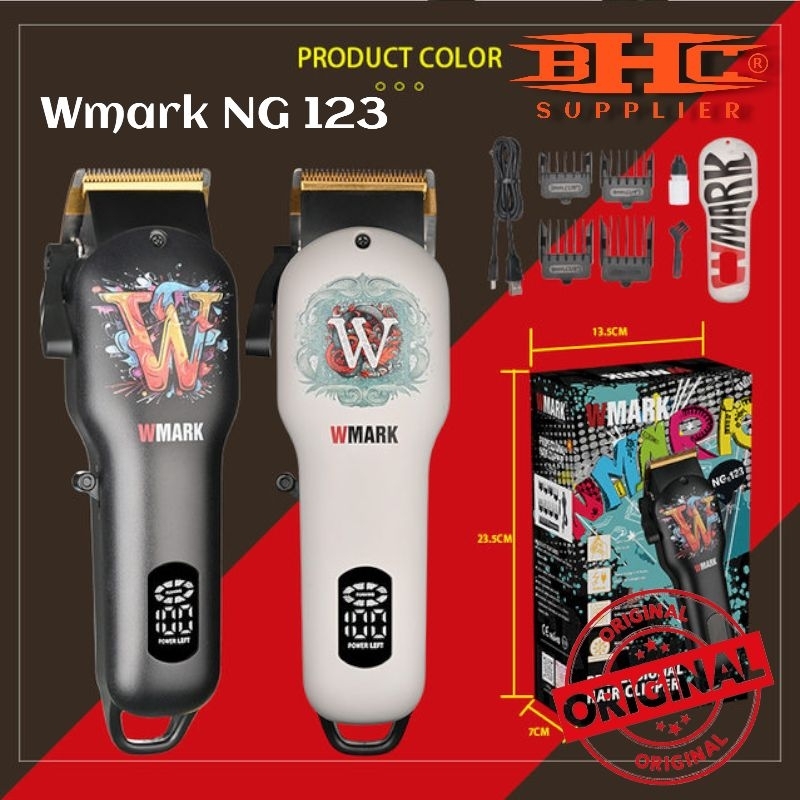 WMARK NG-123 Hair Clipper Original 9000rpm Mesin Pencukur Rambut Kliper Cliper Wimak Wmar Cliper Cor