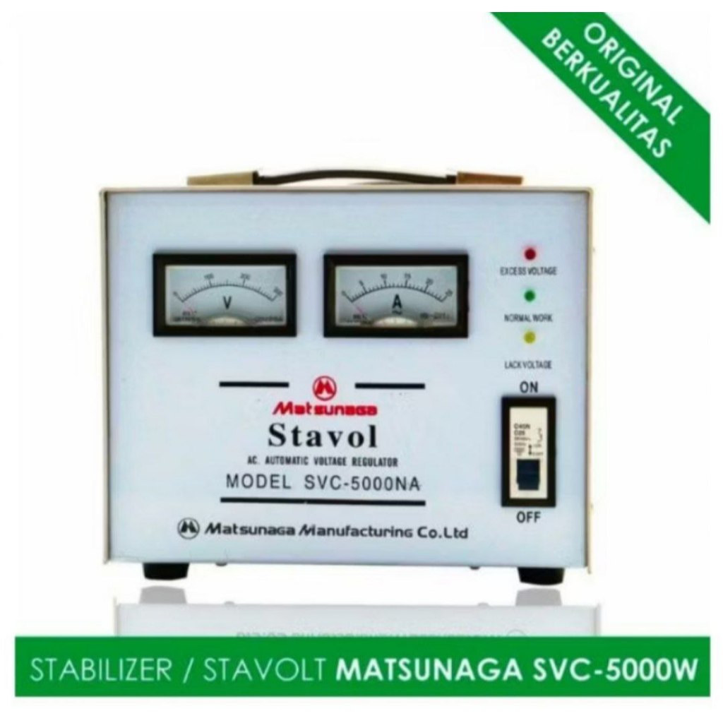 STABILIZER LISTRIK STAVOLT MATSUNAGA SVC 5000W VOLTAGE / STAVOLT MTS SVC