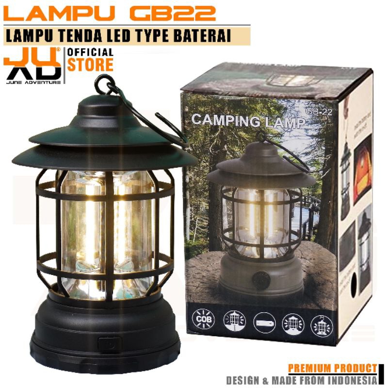 lampu lentera tenda camping GB-22 baterai lampu tenda LED super terang lampu tenda estetic gb22