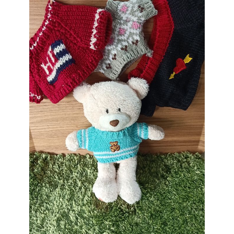 Boneka Beruang Bear Amuse plus baju sweater set