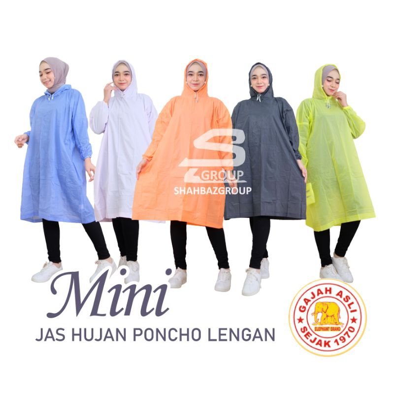 Jas Hujan - Poncho lengan MINI ElephantBrand