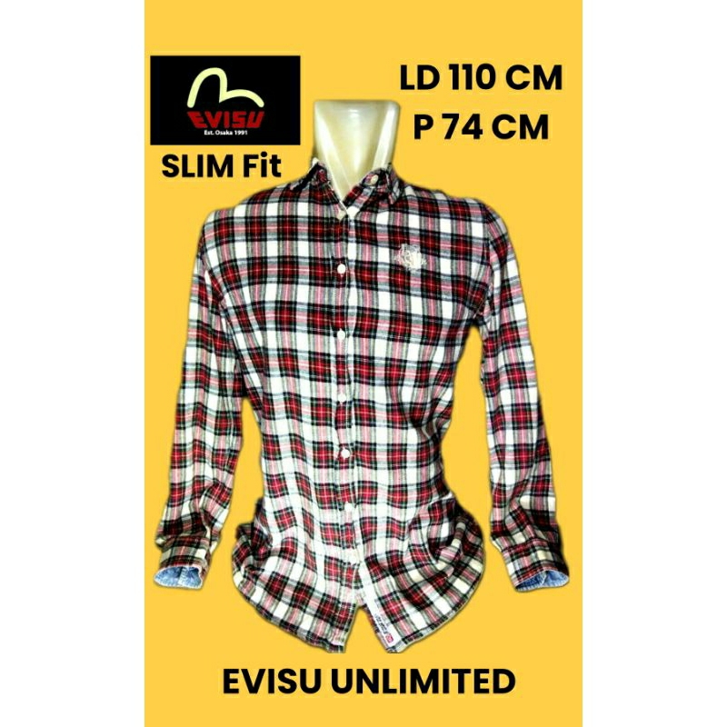 Kemeja Evisu  Flannel unlimited original