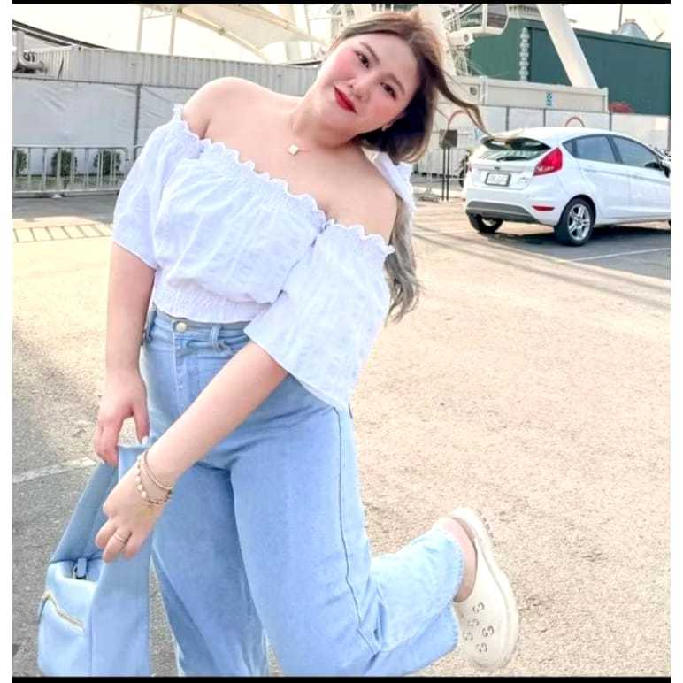 KAYLIN.ID Kulot Jeans wanita - Highwaist Kulot Loose Jeans Jumbo - Celana Jumbo Wanita - Jeans Jumbo