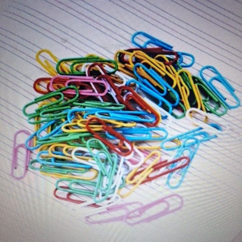 

paper clil vinyl ecer isi 30 pcs warna warni jepit kertas