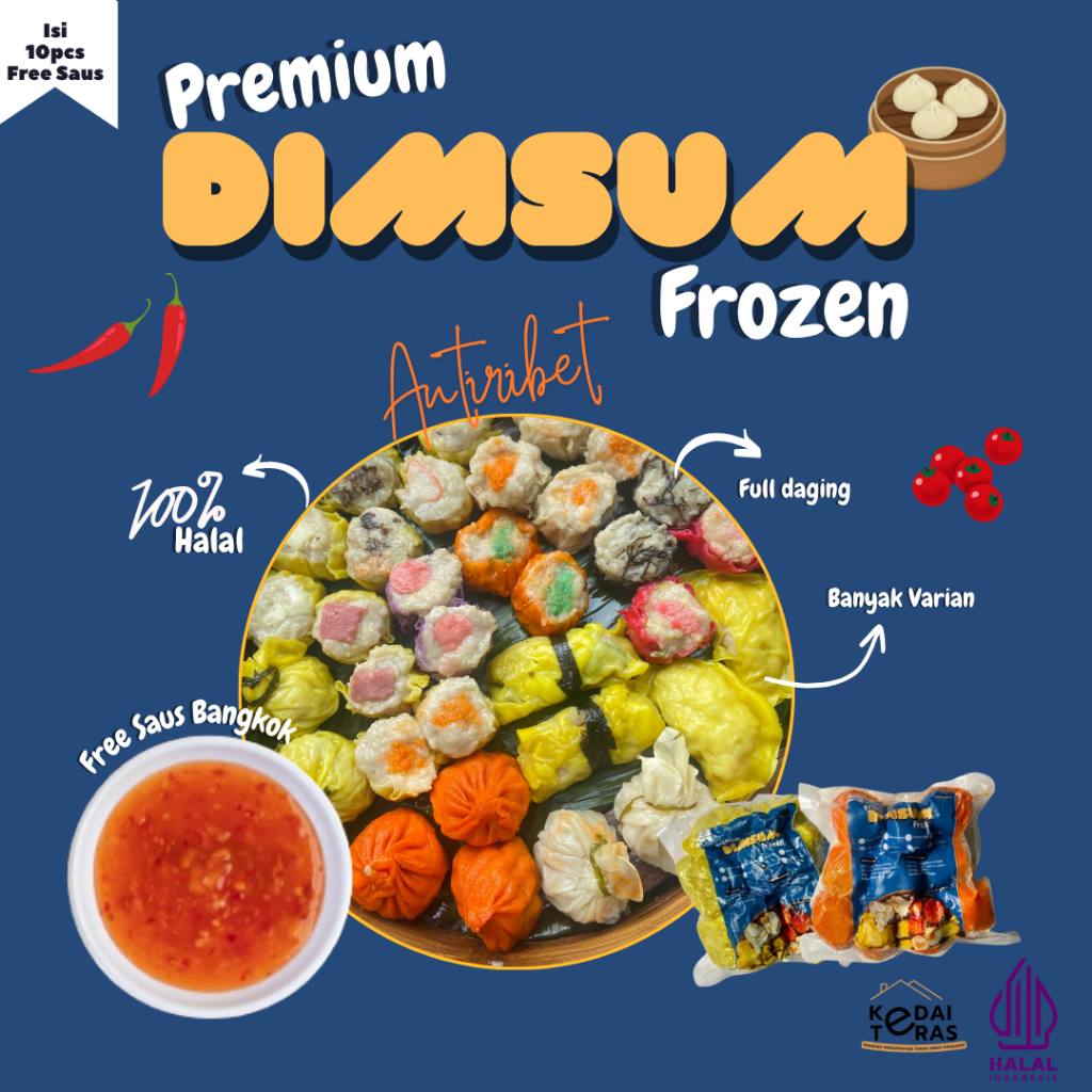 

Dimsum Premium Frozen Food | | Makanan Frozen Food Siap Saji 100% Halal Daging Ayam Asli