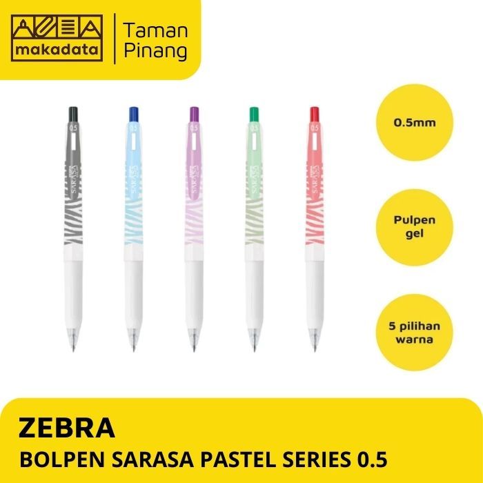 

BALLPOIN / PULPEN / PEN ZEBRA SARASA PASTEL 0.5 (1 PCS)