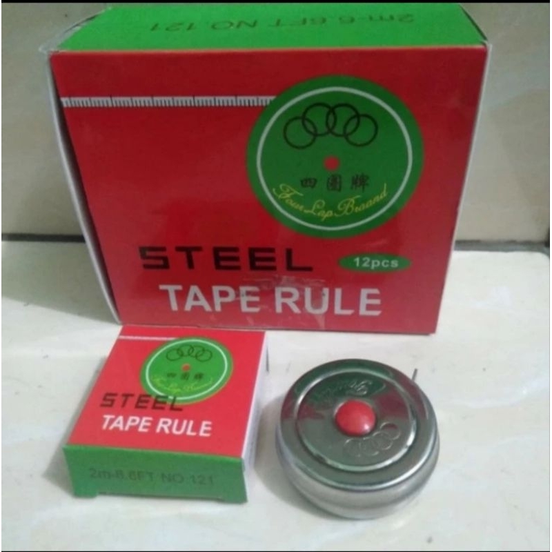 Meteran mini 2 meter / Meteran jengkol 2m / meteran stainless