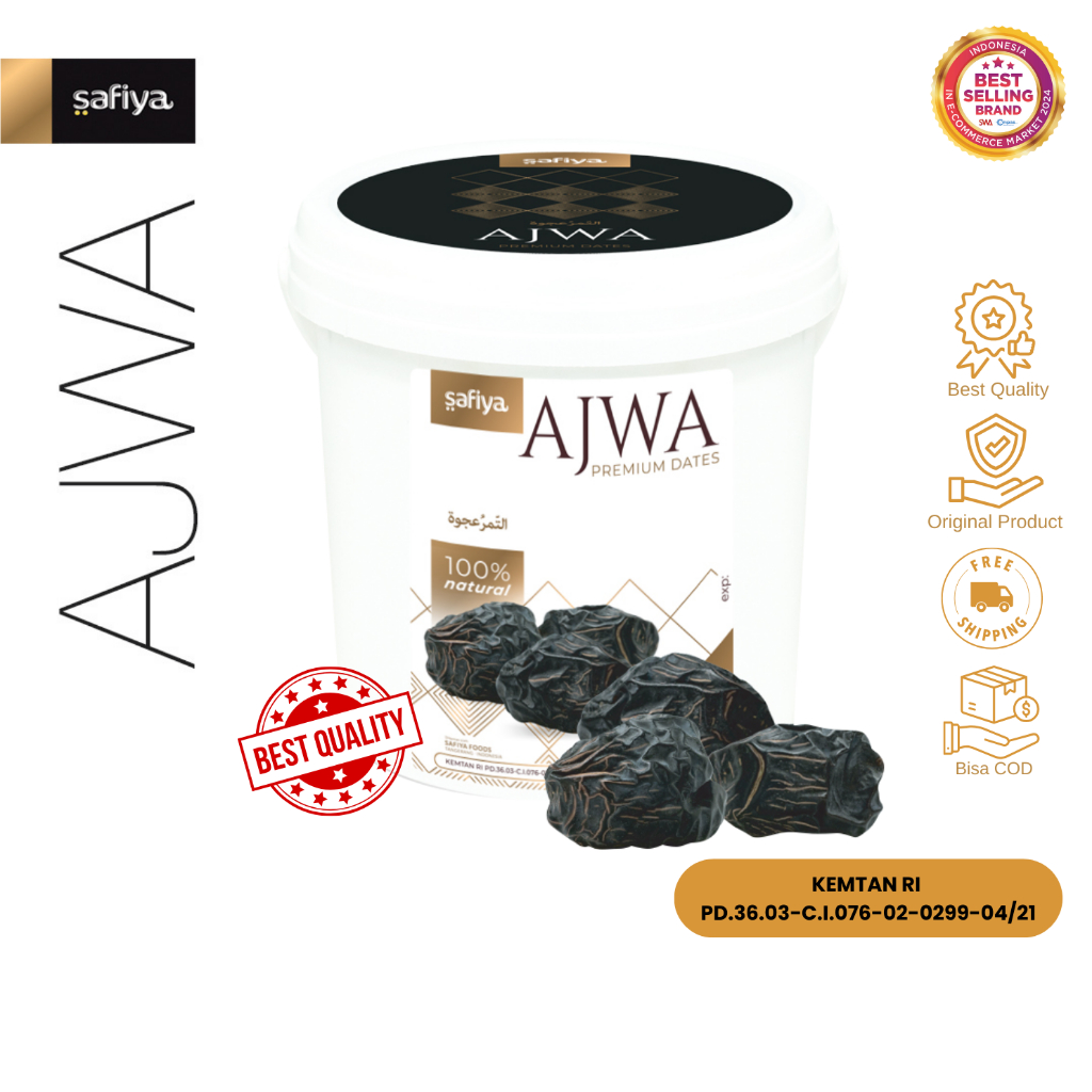 

Safiya Kurma Ajwa Ember 850 Gram Kurma Nabi Original