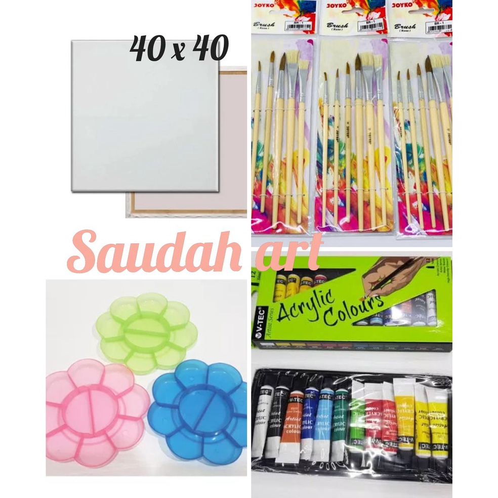

Grosir Update Paket kanvas Lukis kanvas 4x4paletkuascat akrilik