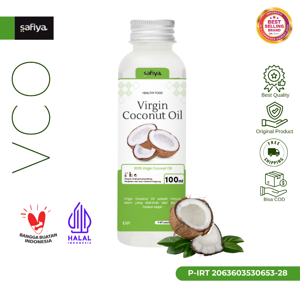 

Safiya Virgin Coconut Oil 100 ML VCO Minyak Kelapa Murni Premium