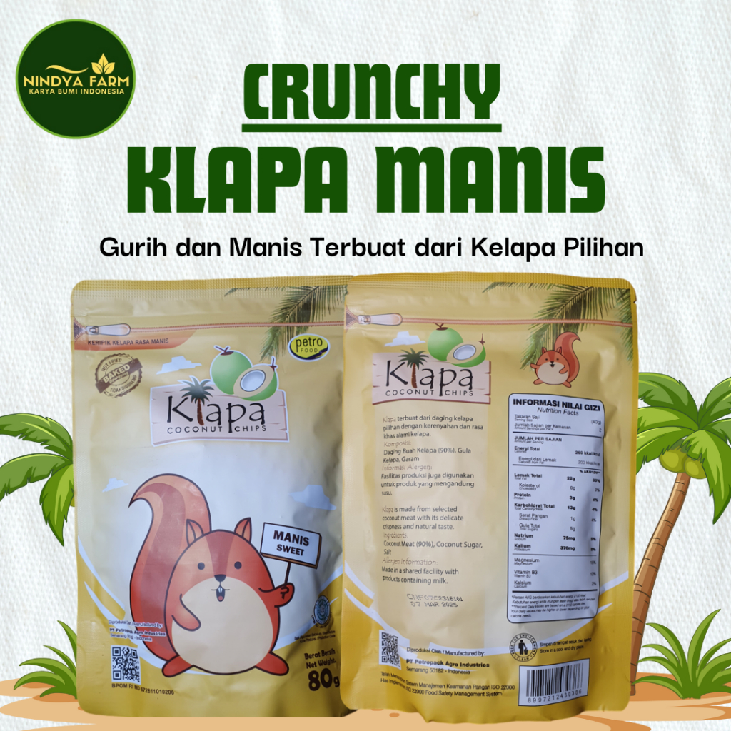 

Crunchy Freeze Dried Fruit Kelapa Manis