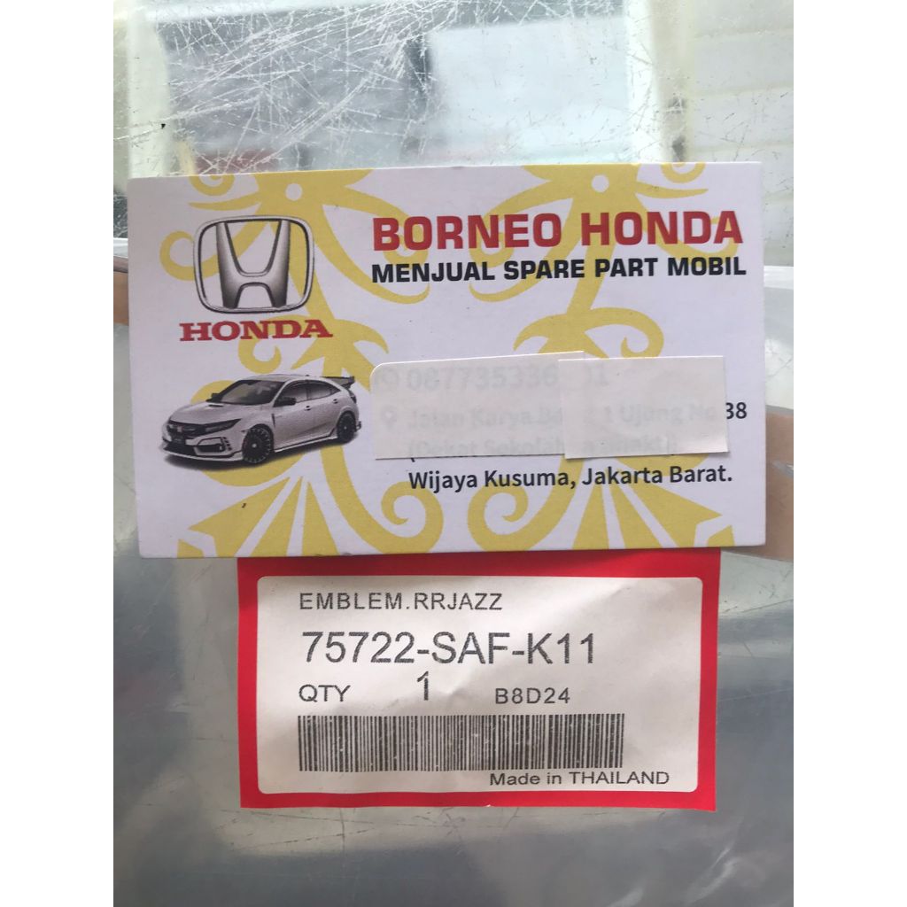 LOGO EMBLEM BELAKANG TITIK MERAH STIKER TULISAN MOBIL HONDA JAZZ IDSI VTEC 2003 2004 2005 2006 2007 