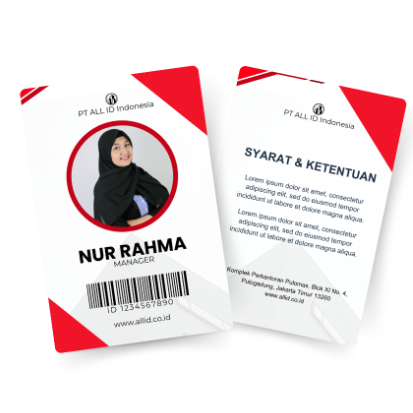 

Cetak kartu Bahan PVC bonus anti gores