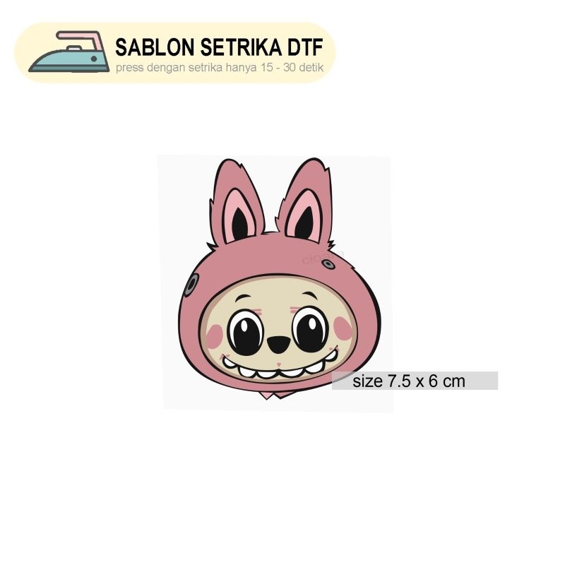 

Stiker Sablon Kepala Labubu Pink