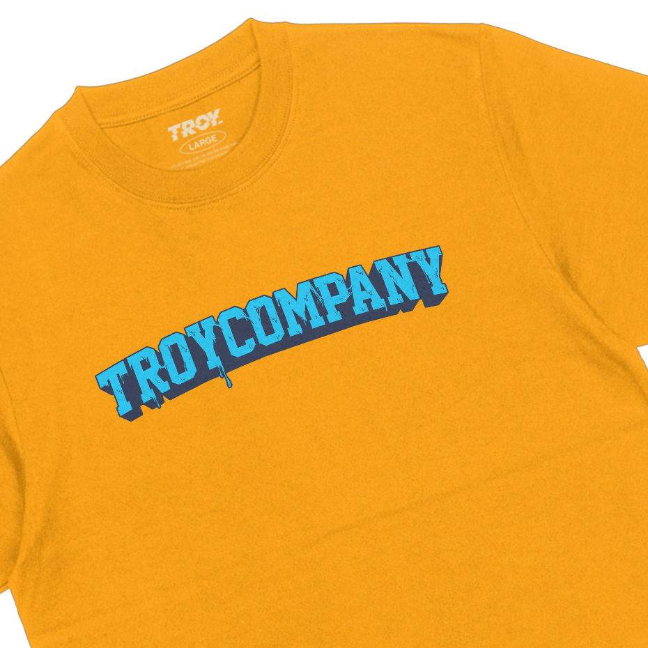 Troy Company Tshirt Yellow Mustard Melt Cyan - Kaos Lengan Pendek Kaos Kuning Mustard MTD 2754