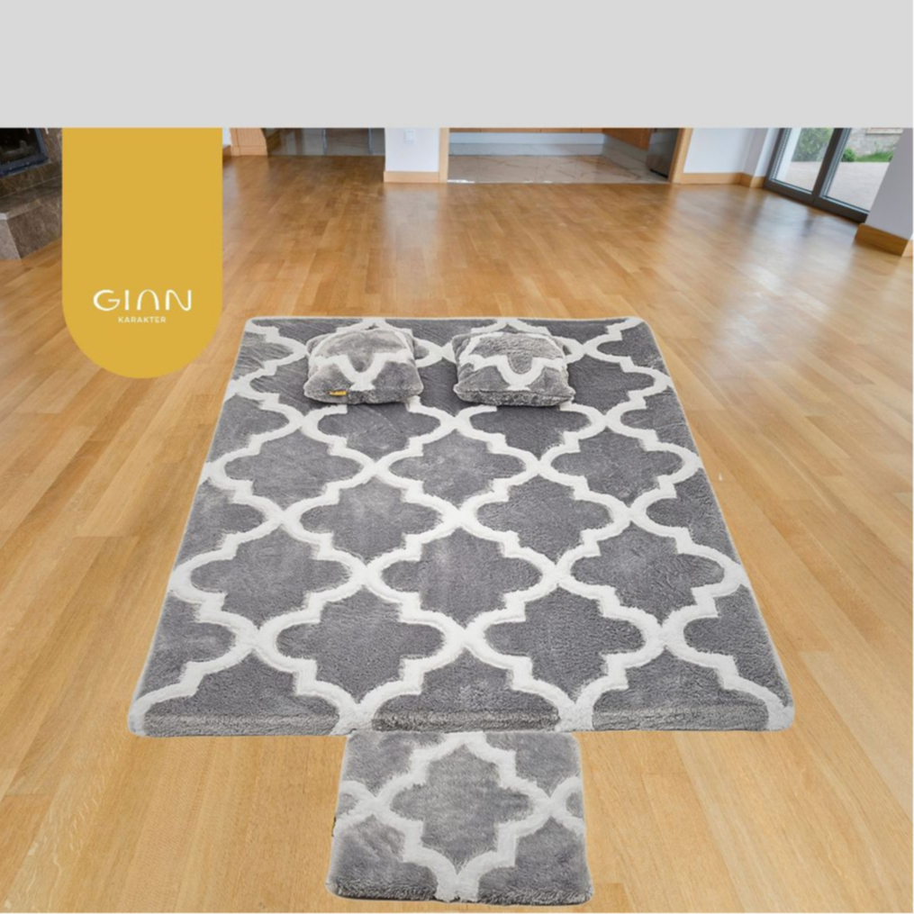 Surpet [kasur karpet] Bulu Empuk Maroc Abu - Gian Karakter