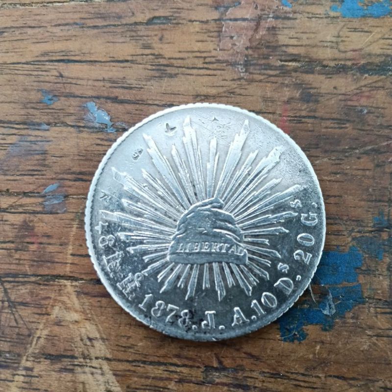 Koin perak Mexicana 1878 ori