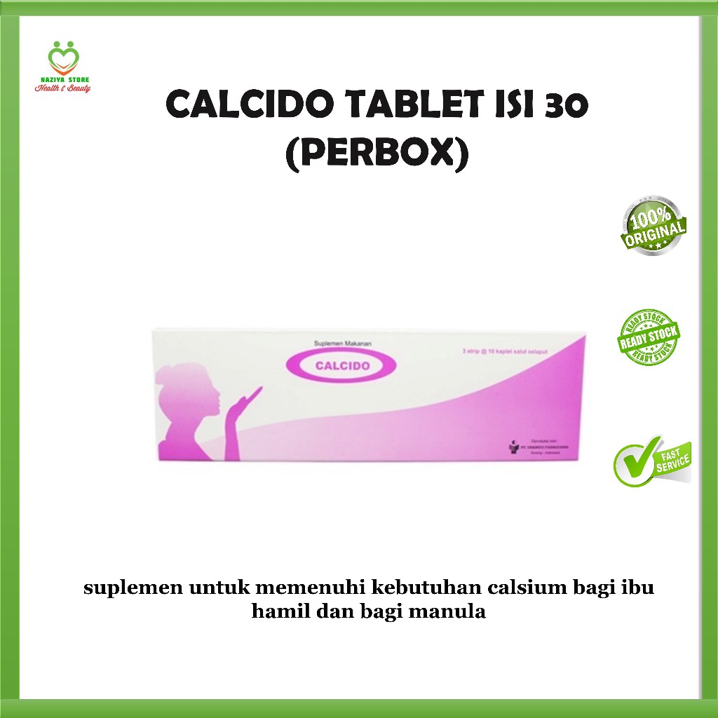CALCIDO TABLET ISI 30 (PERBOX)  Vitamin Tulang - Kalsium Tulang- Vitamin Ibu hamil- CALSIDO