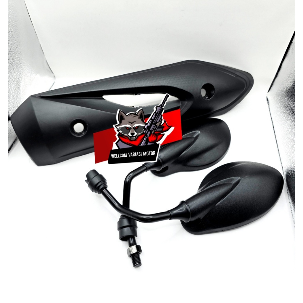 tutup knalpot beat karbu tameng knalpot beat lama+SPION x1 HONDA