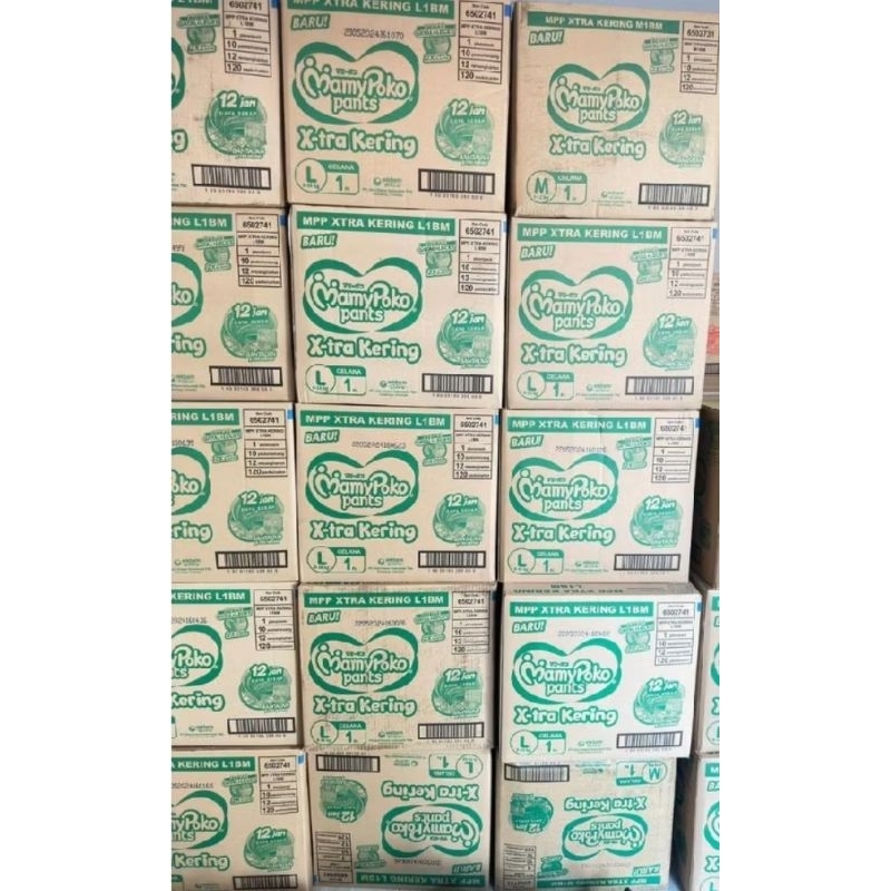 Pampers Mamy Poko Pants Kemasan Renceng Extra Kering Celana S-M-L-XL-XXL 1 Dus isi 120 Pcs