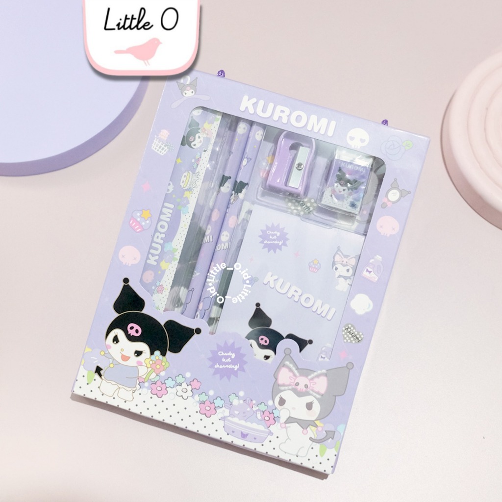 

Paket Alat Tulis Kuromi 6in1 Study Set Memo Stationery Set Karakter Lucu Paket Ulang Tahun Goodiebag Kado Ultah
