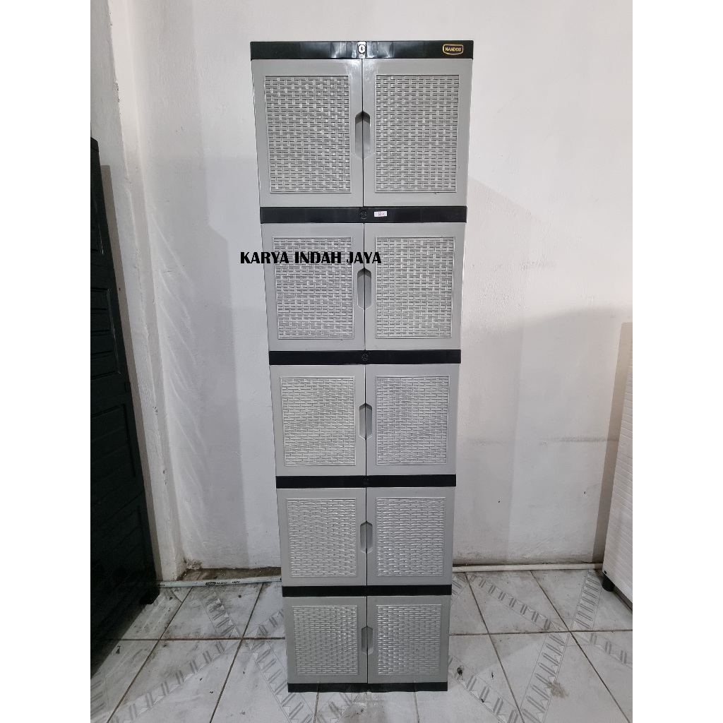 Lemari Plastik 5 Susun Mini Cabinet Baju Serbaguna Nandos NAIBA - 5 SSN NAIBA
