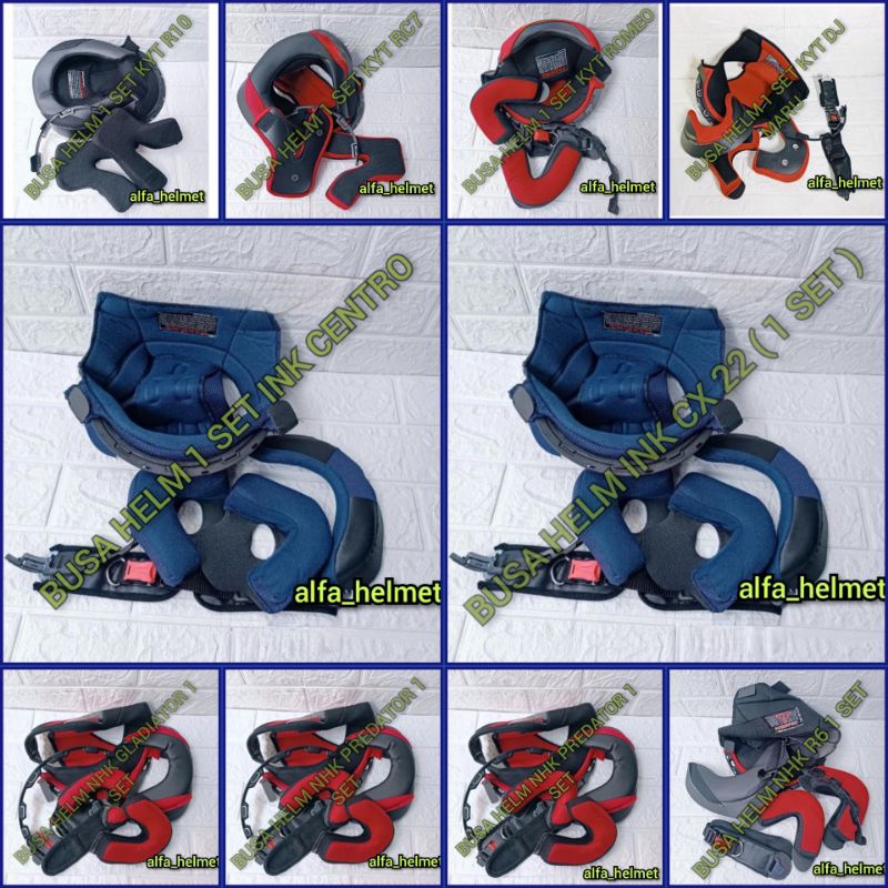 Busa Helm Lengkap / Busa Set Helm Nhk Ink Centro / Busa Helm Set Kyt || TERLENGKAP