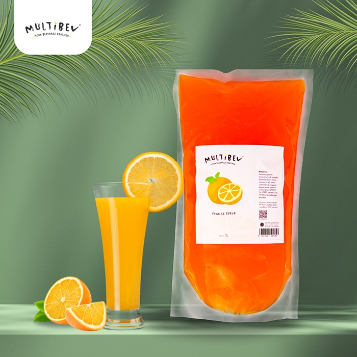 

MultiBev - Syrup Orange Pouch 1000ml - Sirup Minuman Rasa Jeruk