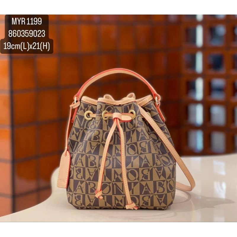 tas serut bonia original bucket bag monogram S