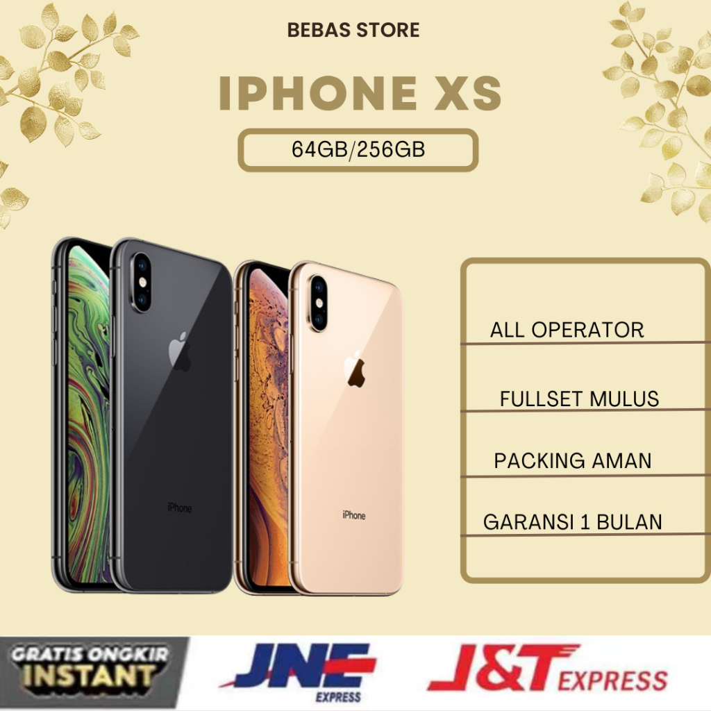 iphone XS 4G LTE 4G RAM 64Gb/256Gb Fullset Mulus Second Ori Like New