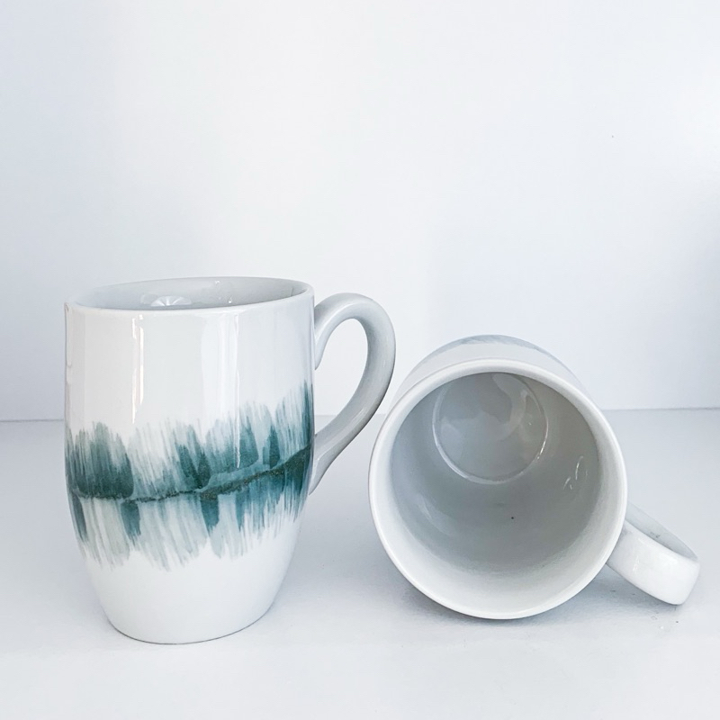 Gelas Keramik Estetik /mug / Cangkir Keramik / Gelas Keramik Motif Gradasi untuk hadiah dan souvenir