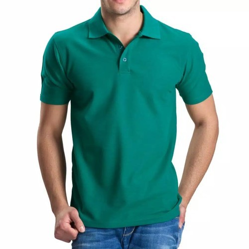 Baju Polo bahan kaos Hijau Tosca tua
