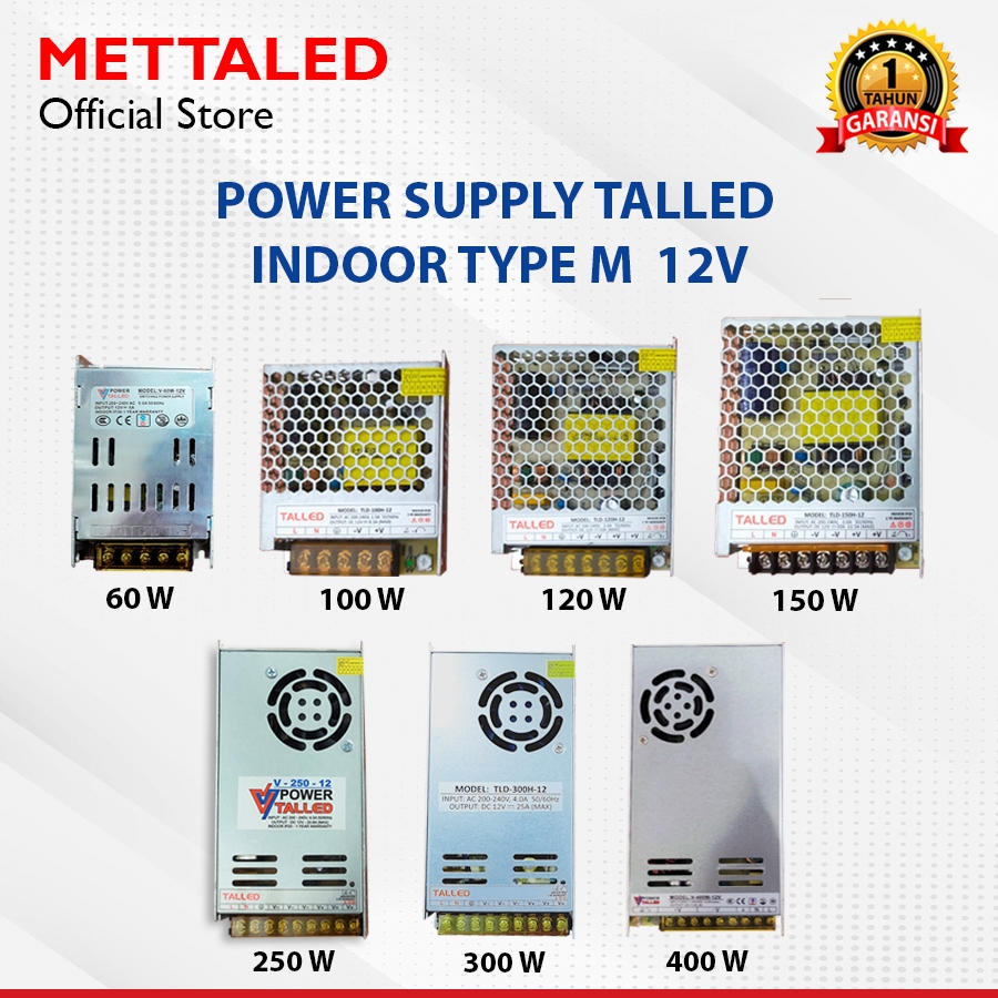 POWER SUPPLY INDOOR TALLED 12V