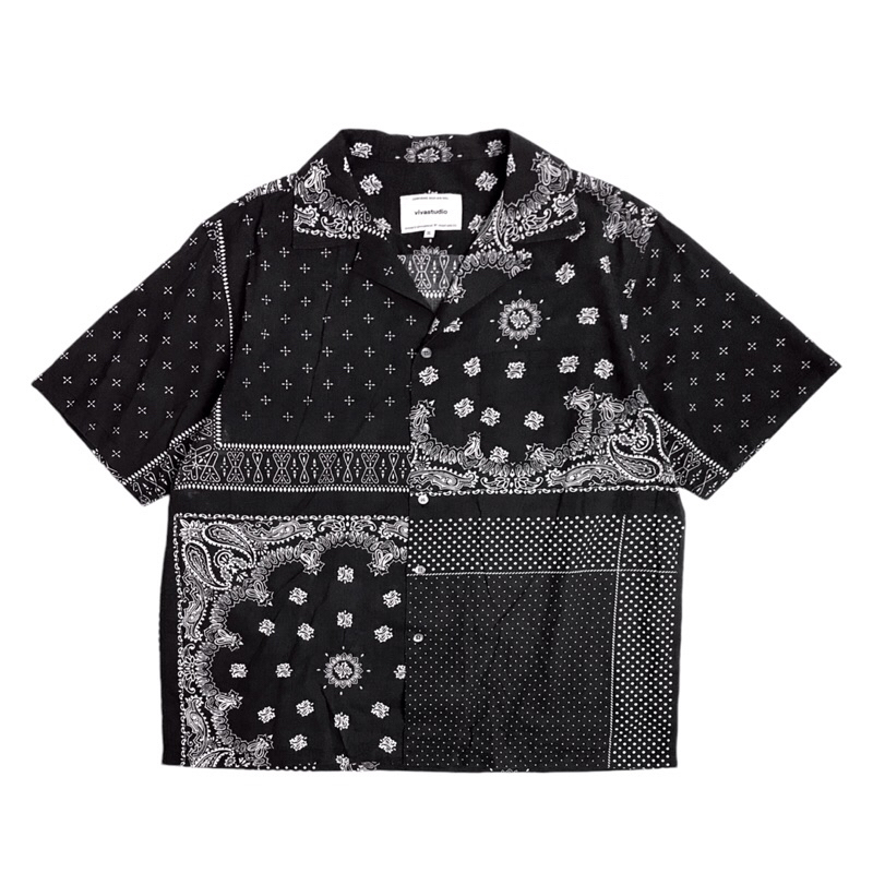 Vivastudio Loop Collar Paisley Bandana Shirt