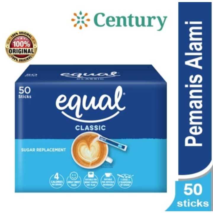 

EQUAL CLASSIC 50STICKS / GULA / PEMANIS / MAKANAN / MINUMAN/DIET/DIABETES/DISKON/PROMO