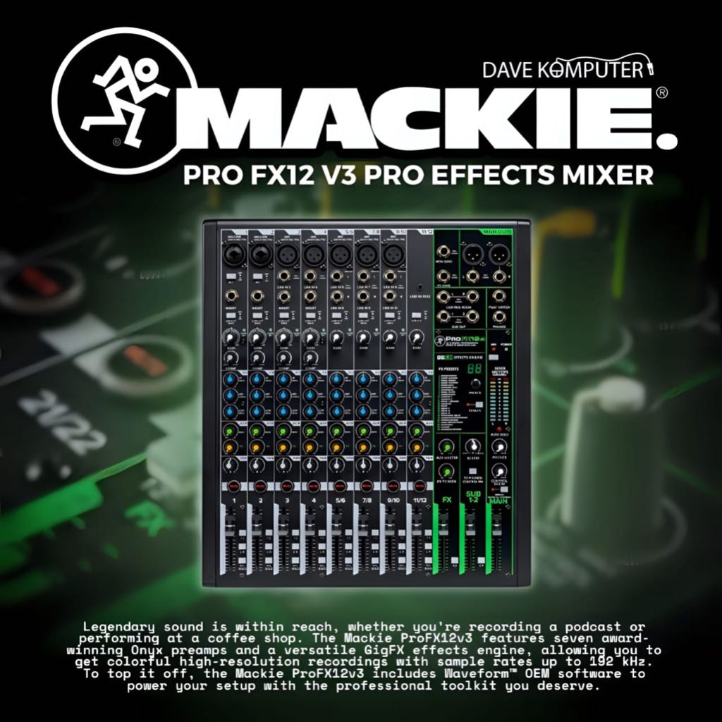 Mackie ProFX12v3 / ProFX12 V3 / PRO FX12 V3 Pro Effects Mixer with USB