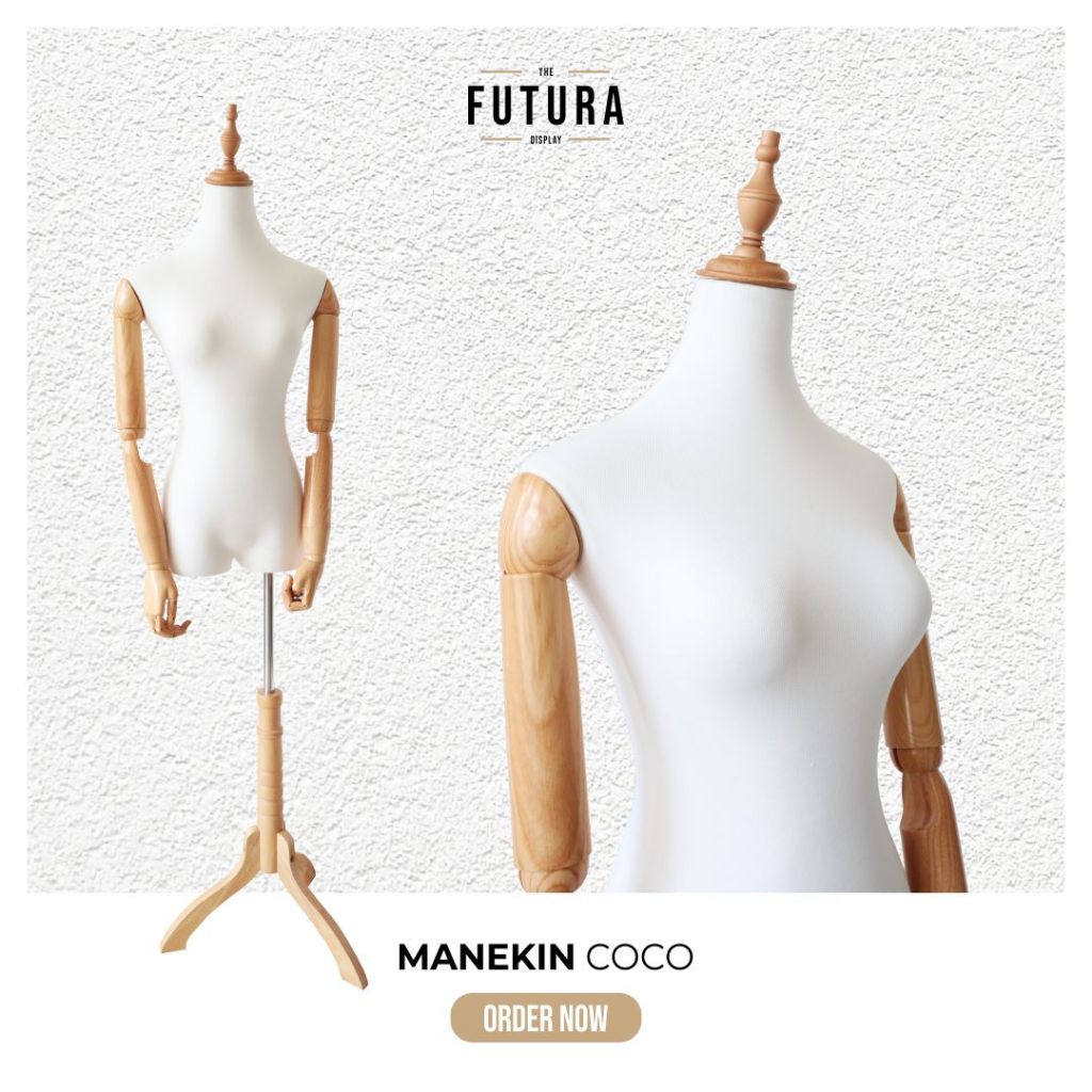 Manekin COCO, manekin murah, manekin foam, manekin tusuk jarum, patung baju, manekin setengah badan