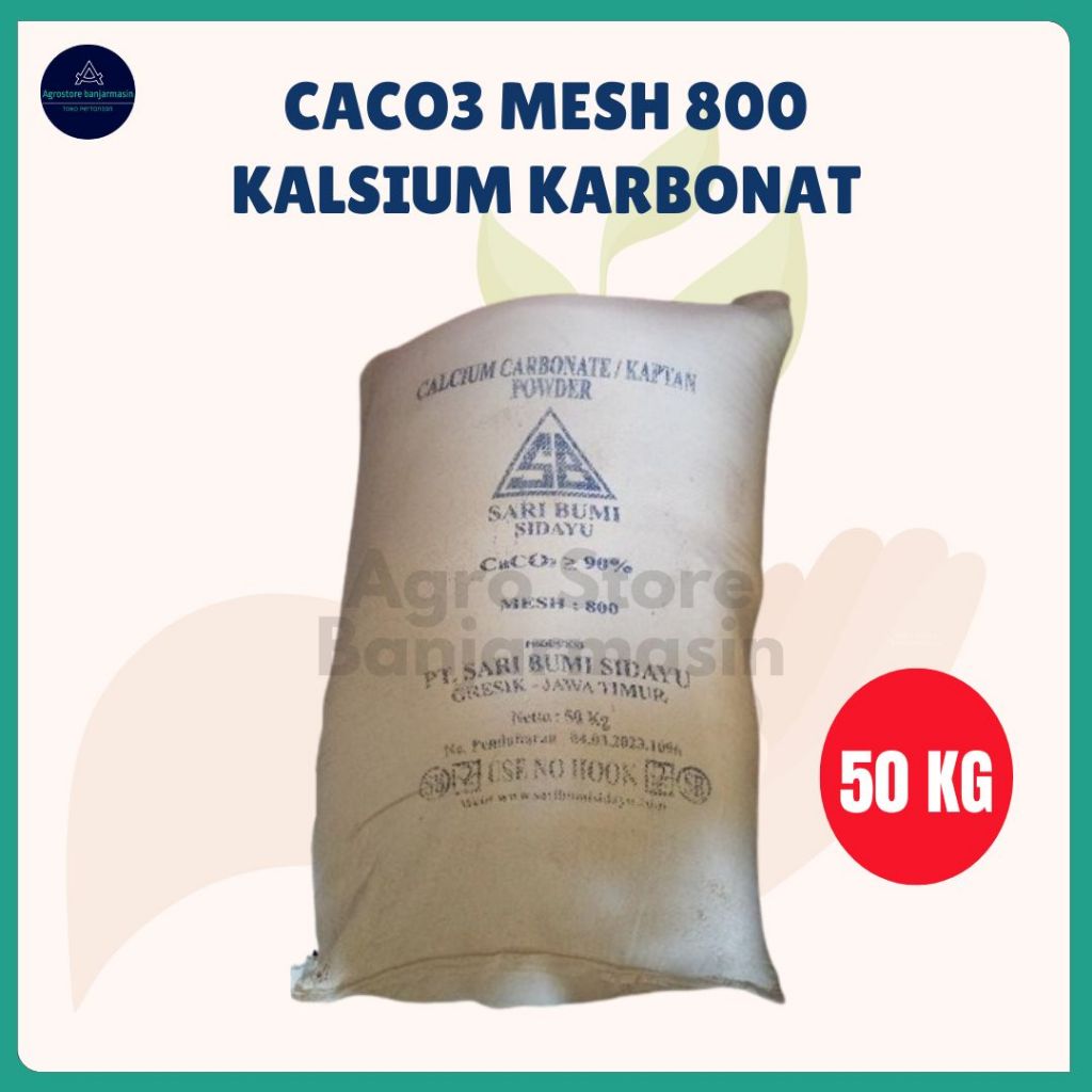 Kalsium Karbonat Mesh 800 kemasan 50Kg