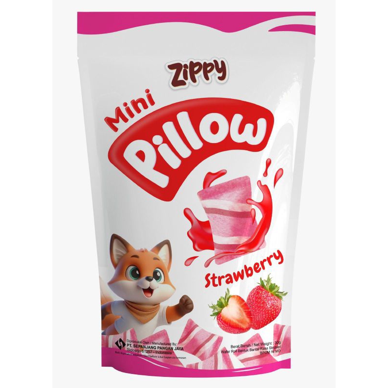 

MINIPILLOW POUCH ZIPPY STRAWBERRY 30GR