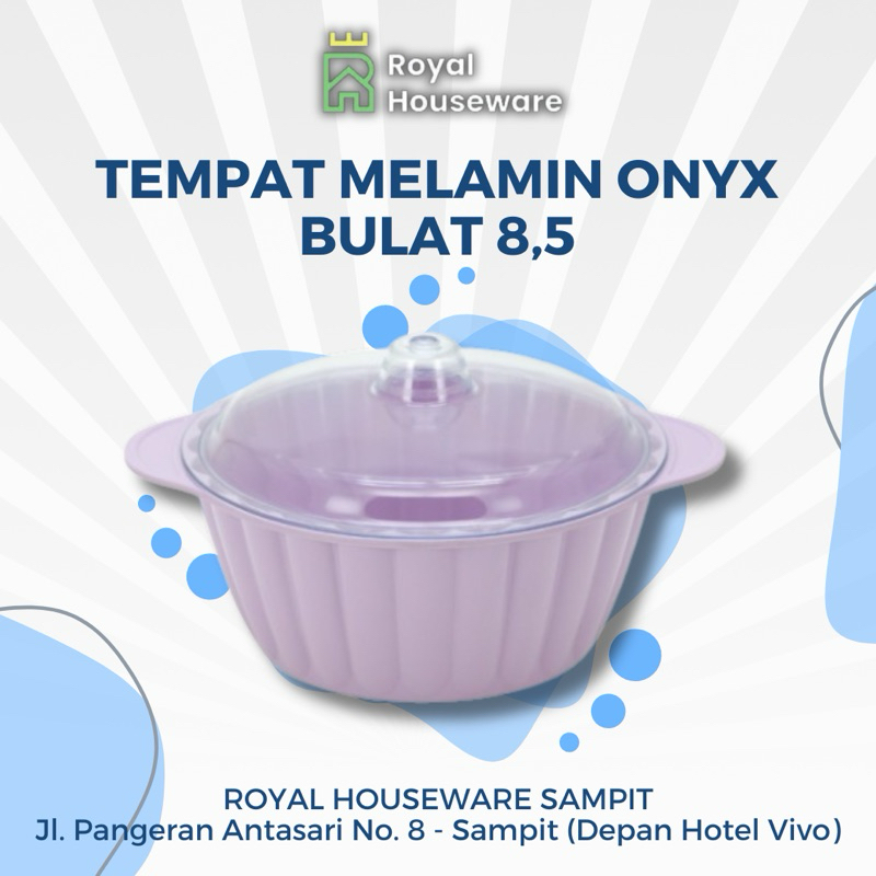 Wadah Melamin Onyx SMC85BAC Kaserol Sevilla Bulat 8,5