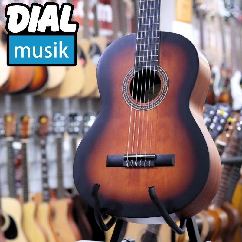 Valencia VC204 Sunburts Gitar Akustik Klasik Original - VC-204 / VC 204 / Gitar Klasik Nylon Valenci