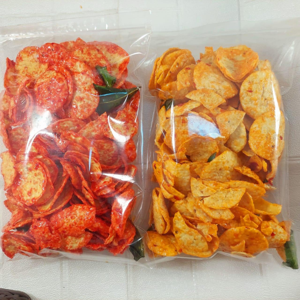 

Emping Singkong Pedas Manis Balado dan Rujak Paket 2 Bungkus Camilan