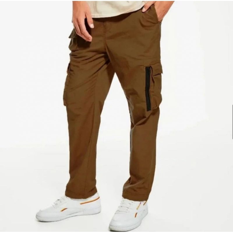 Celana Pria Aeropostale Utility Pants Dark Brown Original